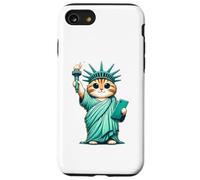 Custodia per iPhone SE (2020) / 7/8 Statua della Libertà a forma di gatto Kawaii I Love New York NYC