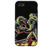 Custodia per iPhone SE (2020) / 7/8 Stencil Mash Geek tra King Kong Skull Island e Gaw MonsterVerse