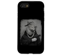 Custodia per iPhone SE (2020) / 7/8 Street Style Capybara Gangster Bandana & Catena Divertente