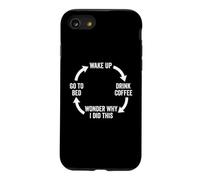 Custodia per iPhone SE (2020) / 7/8 Svegliati, bevi caffè, chiediti perché ho fatto questo... caffè divertente