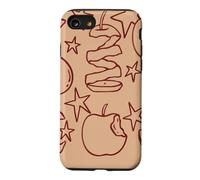 Custodia per iPhone SE (2020) / 7/8 Tagliare le mele morse a fette e intere con stelle