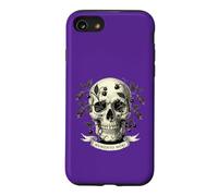 Custodia per iPhone SE (2020) / 7/8 Teschio Memento Mori, incisione Vanitas floreale scuro