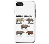 Custodia per iPhone SE (2020) / 7/8 Tipi di specie di rinoceronte Tabella educativa Amante della fauna selvatica