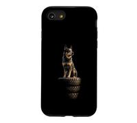 Custodia per iPhone SE (2020) / 7/8 Tracce per pneumatici per cani Blue Heeler Australian Cattle