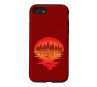 Custodia per iPhone SE (2020) / 7/8 Tramonto al lago alberi, riflessi di crepuscolo