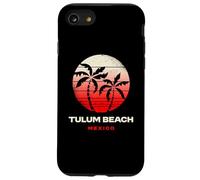 Custodia per iPhone SE (2020) / 7/8 Tulum Beach Messico Retro Tramonto Palma Tulum Riviera Maya