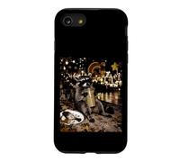 Custodia per iPhone SE (2020) / 7/8 Umorismo autunnale della cena del tacchino del caffè freddo del procione del Ringrazi