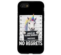 Custodia per iPhone SE (2020) / 7/8 Unicorno Mugshot Guilty of Illegal Sparkles No Regrets Funny