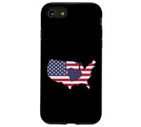 Custodia per iPhone SE (2020) / 7/8 USA Paese confine con cuore