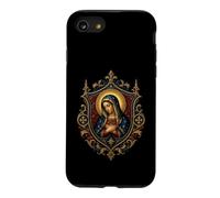 Custodia per iPhone SE (2020) / 7/8 Vergine Maria Ornata Medievale Cattolica Devozionale Icona Arte
