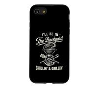 Custodia per iPhone SE (2020) / 7/8 Vintage I'll Be In The Backyard Charcoal Grill Master