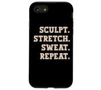 Custodia per iPhone SE (2020) / 7/8 Vintage Sculpt. Stretch. Sudore. Ripetere. per Pilates Yoga