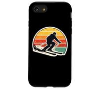 Custodia per iPhone SE (2020) / 7/8 Vintage Tramonto Sciatore Silhouette Retro Sci Amante Arte