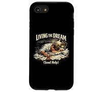 Custodia per iPhone SE (2020) / 7/8 "Vivere il sogno (Invia aiuto)", Divertente burnout in