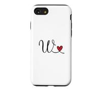 Custodia per iPhone SE (2020) / 7/8 W iniziale Monogramma Cuore carino scritto a mano Tipografia Regalo