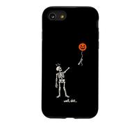 Custodia per iPhone SE (2020) / 7/8 Well Shit Funny Halloween Skeleton Holding Balloon Bones