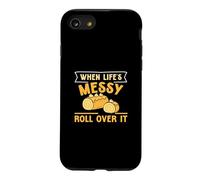 Custodia per iPhone SE (2020) / 7/8 When Life's Messy Roll Over It Divertente Swiss Roll Dessert Fans