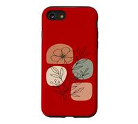 Custodia per iPhone SE (2020) / 7/8 Wildflower Line Art Abstract Botanical Mid Century