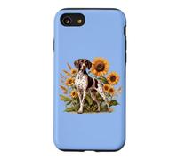 Custodia per iPhone SE (2020) / 7/8 Womens Girls Flowers Hunting Dog German Shorthaired Pointer