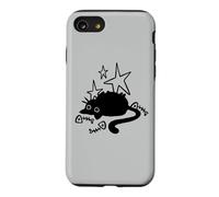 Custodia per iPhone SE (2020) / 7/8 Y2K 90s Lazy Chubby Cat Tomcat di Fish Bones Stargazing