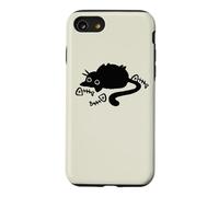 Custodia per iPhone SE (2020) / 7/8 Y2K 90s Pigro Paffuto Gatto Tomcat sulla schiena di Fish Bones