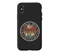 Custodia per iPhone X/XS 1° Compleanno Vintage Maggio 2025 Retro Limited Edition