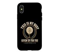 Custodia per iPhone X/XS 1 Corinzi 11 24 Eucaristia cattolica