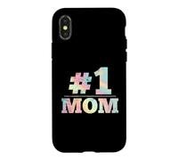 Custodia per iPhone X/XS #1 Mamma Numero Uno Madre Donne Grafiche Distressed
