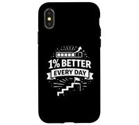 Custodia per iPhone X/XS 1 per cento migliore ogni giorno Crescita Mindset Design