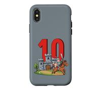 Custodia per iPhone X/XS 10 Anni Bambini Compleanno Guerriero Ragazzo Cavaliere Medievale