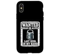 Custodia per iPhone X/XS 10MM Socket Wanted Poster Auto Guy Divertente Meccanico Auto