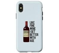 Custodia per iPhone X/XS 1959 COME IL VINO FINE I GET BETTER WITH AGE Birthday Meme