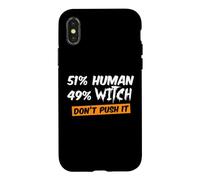 Custodia per iPhone X/XS 51% Umano 49% Strega