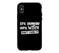 Custodia per iPhone X/XS 51% Umano 49% Strega