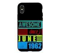 Custodia per iPhone X/XS 64 Anni Vintage 1962 nato Giugno Fantastico da