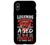 Custodia per iPhone X/XS 64esimo compleanno Leggende vintage nate nel 1962, 64 anni