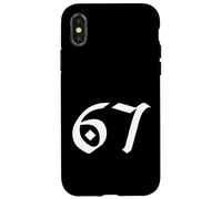 Custodia per iPhone X/XS 67 Medio Oriente Classico Arabic Numeric Semplice Meme Design