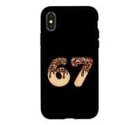 Custodia per iPhone X/XS 67 Meme al cioccolato gelato 67 Sei sette 6 7