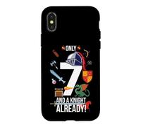Custodia per iPhone X/XS 7 ° compleanno ragazzo "Solo 7 e un cavaliere già"