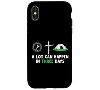 Custodia per iPhone X/XS A Lot Can Happen In 3 Days Easter Day Jesus Cross Christian