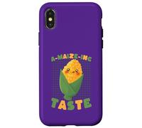 Custodia per iPhone X/XS A-Maize-ing Gusto Mais Kawaii Carino Divertente