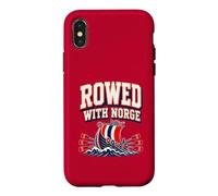 Custodia per iPhone X/XS A remi con la nave vichinga norvegese Norvegia Longship Norse Heritage