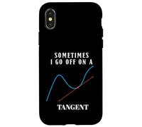 Custodia per iPhone X/XS A volte vado su un tangente matematica umorismo gioco di parole