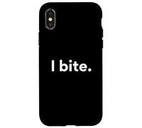 Custodia per iPhone X/XS Abbigliamento introverso divertente I Bite Simple