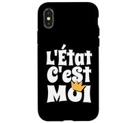 Custodia per iPhone X/XS Absolute Power - Citazione francese L'Etat C'est Moi