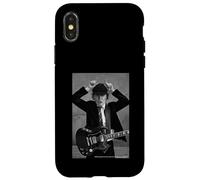 Custodia per iPhone X/XS AC DC Rock Icon - Chitarra in bianco e nero
