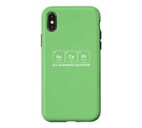 Custodia per iPhone X/XS AcCePt Tutti gli elementi accettati Chemistry Pun