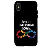 Custodia per iPhone X/XS Accetta Comprendi Amore Consapevolezza Autismo Infinity Butterfly