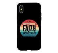 Custodia per iPhone X/XS Active Faith Can Move Mountains Christian Men Women Kids