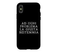 Custodia per iPhone X/XS Ad ogni problema la giusta bestemmia Scherzo divertente